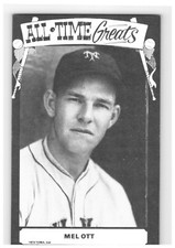 1973 Mel Ott New York Giants Tcma All Time Greats Postcard Hof Baseball Vg-Ex