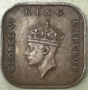 Straits Settlements 1940 KG VI Moneta 1/2 centesimo Bronzo In perfette condizioni - Foto 1 di 2