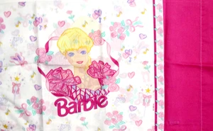 Barbie Ballerina Single Pillowcase VTG 1995 Floral Standard Size 30" x 19.5" - Picture 1 of 5