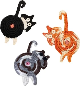 Getränk Untersetzer | Katzengeschenke für Katzenliebhaber, lustige gewebte kreative Untersetzer, süßer Kaffee - Bild 1 von 12