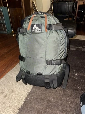 Mochila de Medio Día Gregory Vintage Verde Negro Pack EE. UU. Excelente Estado Foto 1 de 4