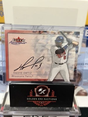 Fleer Autographics 2000 David Ortiz tarjeta automática patio MNTwins Red Sox Foto 1 de 4