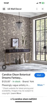 Anthropologie NA0544 обои Candice Olson ботанические мечты фантазии новый запечатанный - Изображение 1 из 4