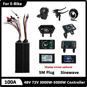 E-Bike 48V 72V 100A Onda Sinusoidal Controlador de 3 Modos 3000W-5000W con Juego de Pantalla LCD - Imagen 1 de 27