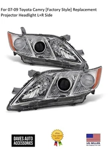 Headlight Assembly Warm White Clear Lens Front LH RH Sides For 7-9 Toyota Camry - Picture 1 of 13