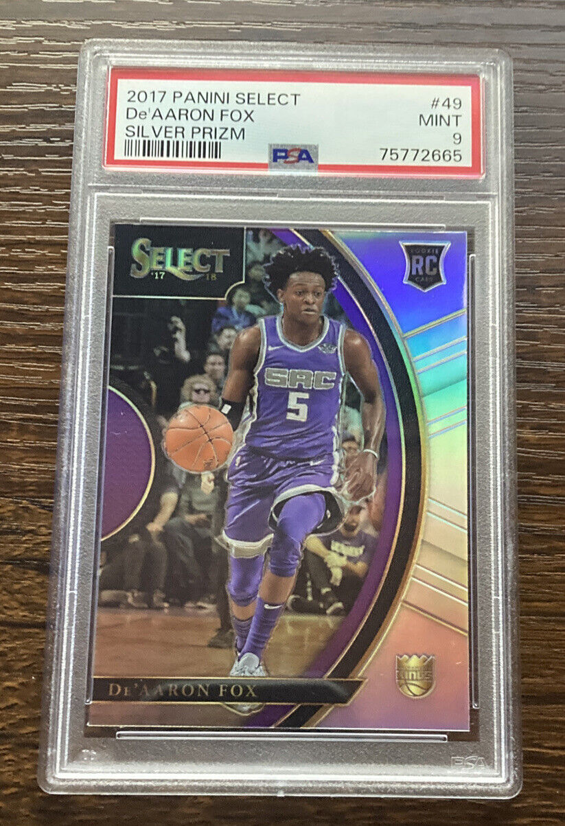 2017-18 Panini Select De'Aaron Fox Concourse Silver Prizm Rookie RC PSA 9 Mint