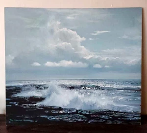 Peter Ellenshaw Signed Original Painting Oil on Canvas Framed Seascape - Picture 1 of 7