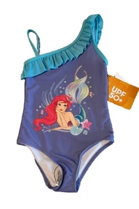 Disney Collection The Little Mermaid Ariel 1 Piece Swimsuit NEW Size 4 UPF 50+ - Picture 1 of 5