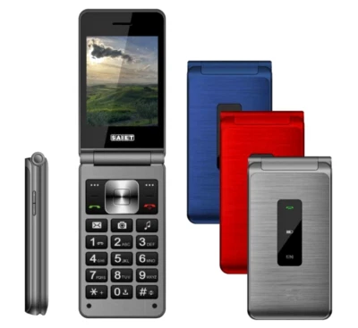 Telefono cellulare a CONCHIGLIA tasti grandi flip dual sim bluetooth fotocamera - Immagine 1 di 4