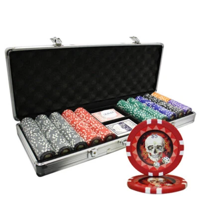 500pcs 13.5G SKULL POKER CHIPS SET by MRC POKER - Image 1 of 3
