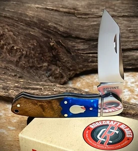 RoseCraft Blades Ocoee River Kayak RCT009-BW Blue Resin And Burlwood Covers D2 - Picture 1 of 7