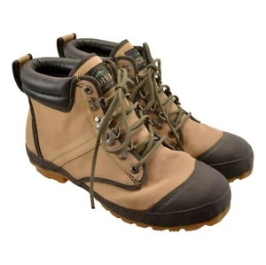RedHead Mens Size 9 Brown Canvas Leather Ankle Water Boots - Picture 1 of 7