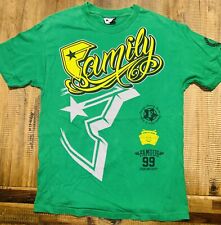 Famous Stars & Straps Family The Fast Life 99 Green Yellow 2 Sided T-Shirt Sz L