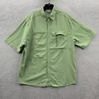 REI Recreational Equipment Inc chemise homme grande boutonnée à manches courtes verte*