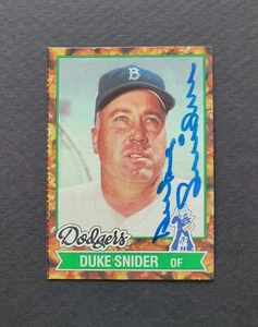 Duke Snider signed Brooklyn Dodgers 1982 Topps Cracker Jack Baseball Card - Picture 1 of 2