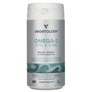 Vegetology Omega 3 EPA & DHA + Vitamin D3, 60 Kapseln - Bild 1 von 3