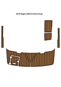 2019 Regal 1900 ES Swim Platform Step Pad Boat EVA Foam Faux Teak Deck Floor - Imagen 1 de 22