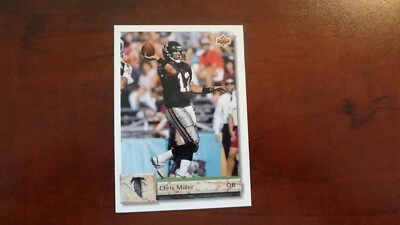 1992 UPPER DECK # 291 CHRIS MILLER  FOOTBALL CARD - Image 1 of 2