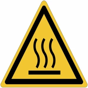 Panneaux Pictogrammes Autocollants De Danger ISO 7010 Surface Chaude W017 - Imagen 1 de 1