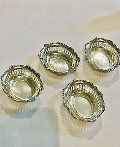 4 Antique Lowenthal 835 (Less Sterling) Silver Pierced Nut Bon Bon Dish German