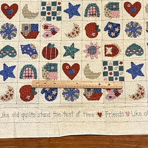 BTY Vintage Country Quilt Border Fabric Quilting Cotton Print - Picture 1 of 7