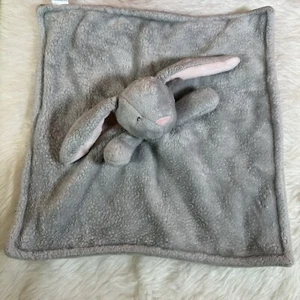 Manta de seguridad Carters gris conejito conejo orejas rosas suave felpa gris juguete encantador - Imagen 1 de 4