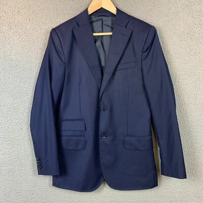 Blazer J. Lindeberg 48R Calce Ajustado Azul Loro Piana Super 130s Lana Foto 1 de 4