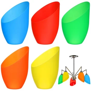 5 Pcs Plastic Lampshade Travel Horseshoe Colored Replacement Covers Shades - Picture 1 of 11