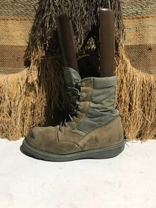 Vibram Mondo PT Men’s Green Leather Steel Toe Work Boots Size 8.5 - Picture 1 of 8