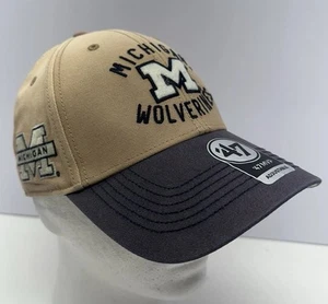 '47 Brand Michigan Wolverines Dusted Abilene MVP Hat Cap Adjustable Beige NCAA - Picture 1 of 23
