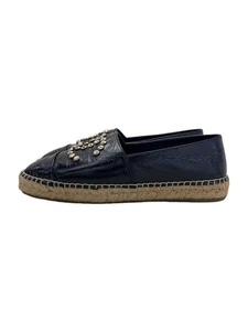 CHANEL G35602 ESPADRILLAS IN PELLE NERA 37 usate - Foto 1 di 6