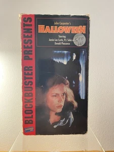 Halloween VHS - Blockbuster Present Release - 1995 Home Video - Picture 1 of 5