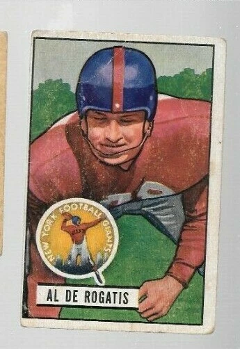1951 Bowman Al De Rogatis Rookie #55 VG-EX o/c Giants - Image 1 of 1