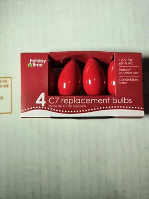 5 (Five) Packs - 4 Ceramic Red C7 Red Replacement Bulbs - Image 1 of 2