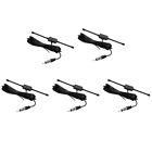 5X Black Universal Car Boat Stereo AM FM Dipole Antenna Adhesive Mount2448