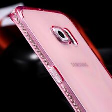 für Samsung Galaxy iPhone Silikon Schutz Hülle Strass Diamant Tasche Case Cover*