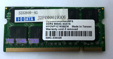 I-O DATA DEVICE,  4GB x1 DDR2 800MHZ PC2-6400 SDX800-4G SODIMM Laptop RAM 200pin