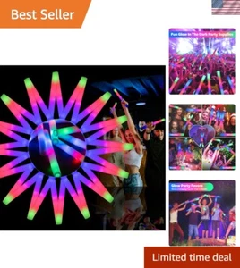 58 PCS LED Foam Glow Sticks, Bulk Glow Sticks, Glow in the Dark Party Supplie... - Picture 1 of 7