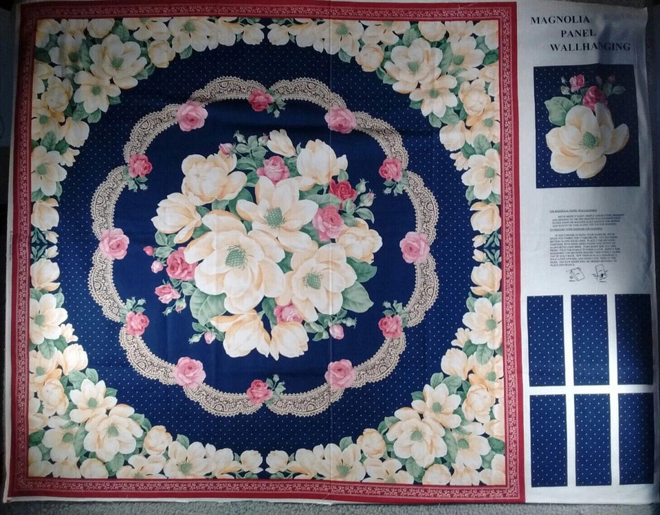 Panel de tela panel de magnolia acolchado, costura, colgado de pared artesanía para coser Foto 1 de 4