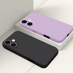 For iPhone 16 15 14 13 12 Pro Max 11 ShockProof Soft TPU Plain Phone Case Cover - Picture 1 of 11