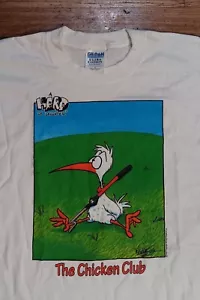 vintage deadstock The Chicken Club t-shirt Herd of Laughter funny animal farm - Picture 1 of 6