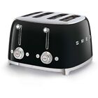 Smeg TSF03BLUK 4 Slice Toaster - Black - Retro