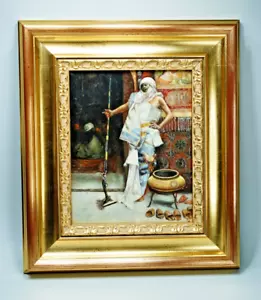 1890er Orientalist Ölgemälde Die Garde der Moschee Rudolf Ernst Berber Krieger - Bild 1 von 11