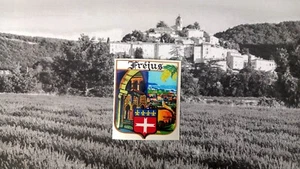 Pegatina de viaje de vidrio Frejus - Pegatina de vacaciones francesa 2CV HY coche clásico - Imagen 1 de 1