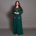 Modest Embroidery Muslim Long Dresses Kaftan Women Dubai Abaya Party Gown Caftan