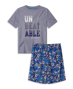 Max & Olivia Boys Soft Jersey Fabric Shorts Pajama Set, 2 Piece - Gray - Picture 1 of 1
