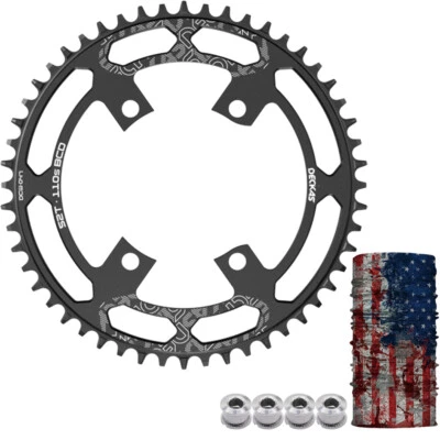 Plato individual ancho estrecho redondo 52T DECKAS con perno para Shimano R7100 R8100 Foto 1 de 4