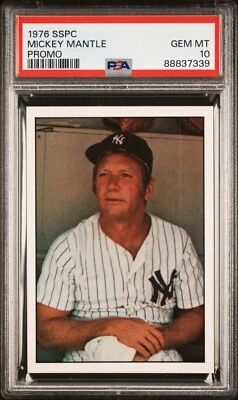 1976 SSPC Mickey Mantle Promo PSA 10 GEM MINT Pop 3! HOF, Newly Slabbed - Image 1 of 2