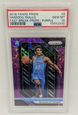 2018-19 Hamidou Diallo Panini Prizm Fast Break Purple Prizm #51/75 PSA 10 RC 