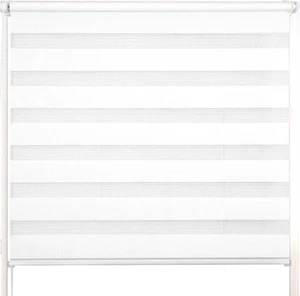 i@HOME Zebrarollo weiß Doppelrollo 130x105 cm Stoffbreite 100 cm ohne Bohren - Bild 1 von 13
